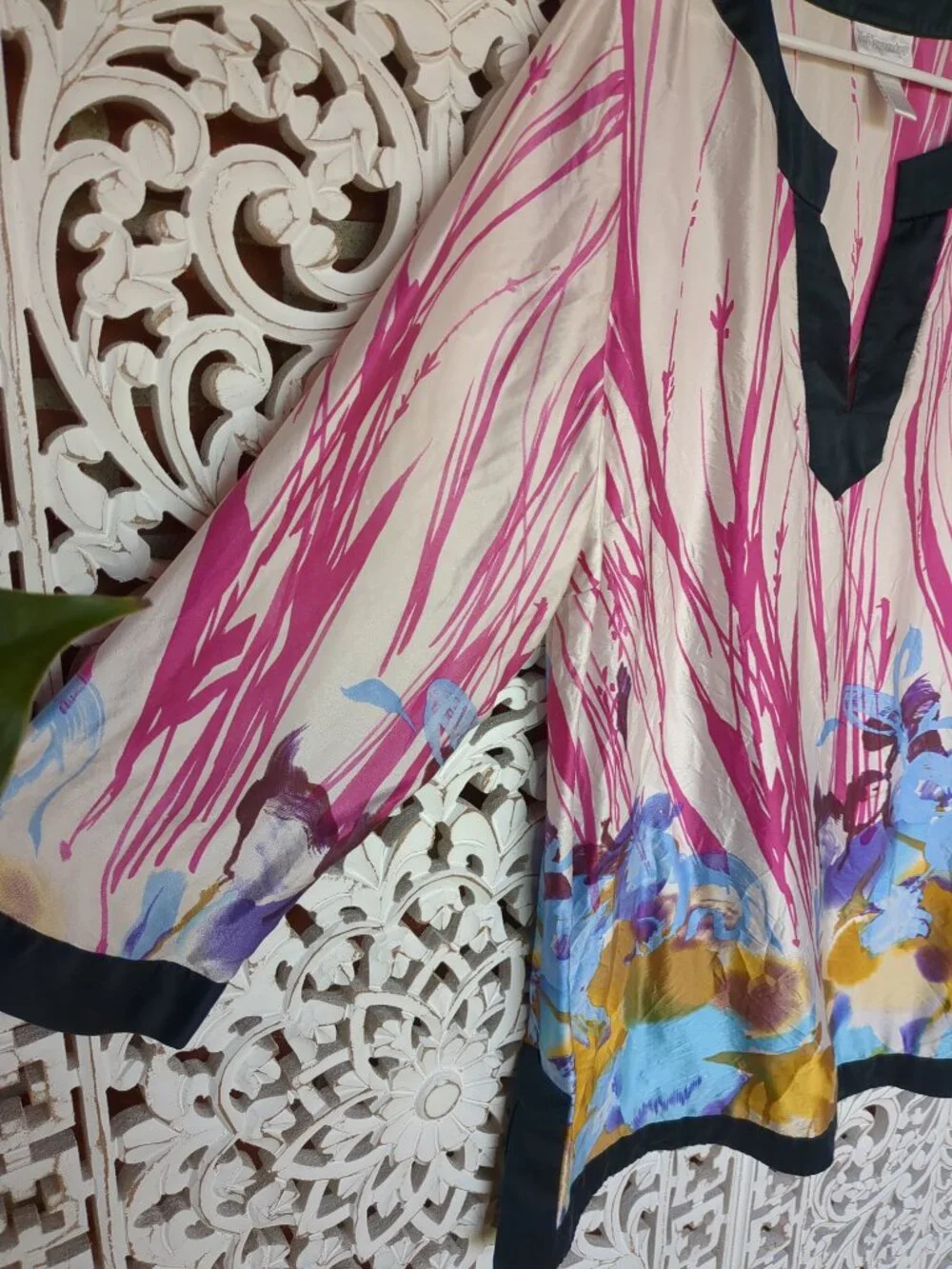 XL Vintage Silk Soft Surroundings Tunic - Picture 4 of 11